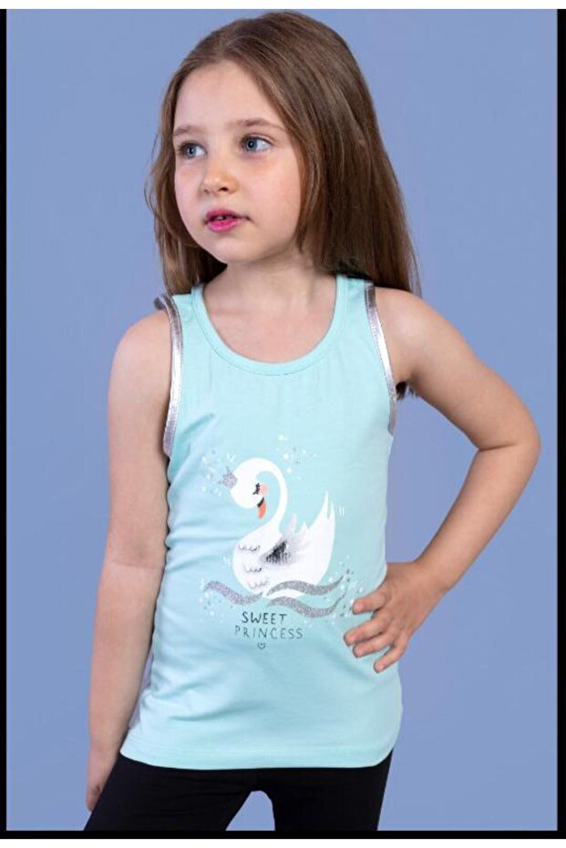 Girls' Swan Printed Tank Top
