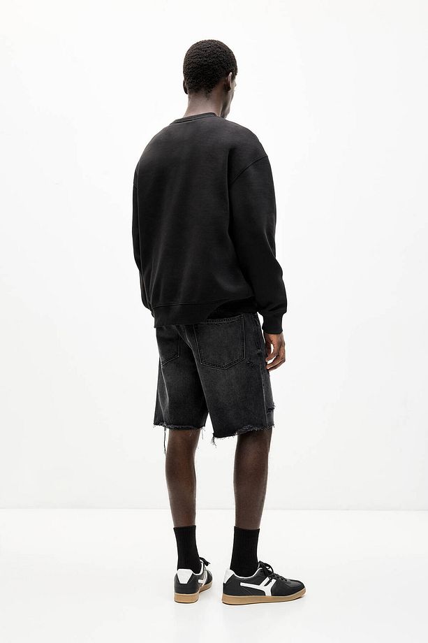 Distressed denim bermuda - 5