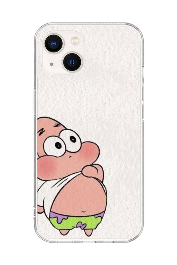 حافظة شفافة متوافقة مع هاتف iPhone 13 Mini بتصميم باتريك ميني