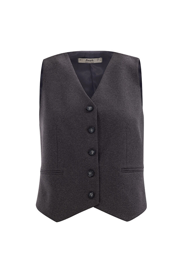 Bele Oturan Astarlı Yelek - 8