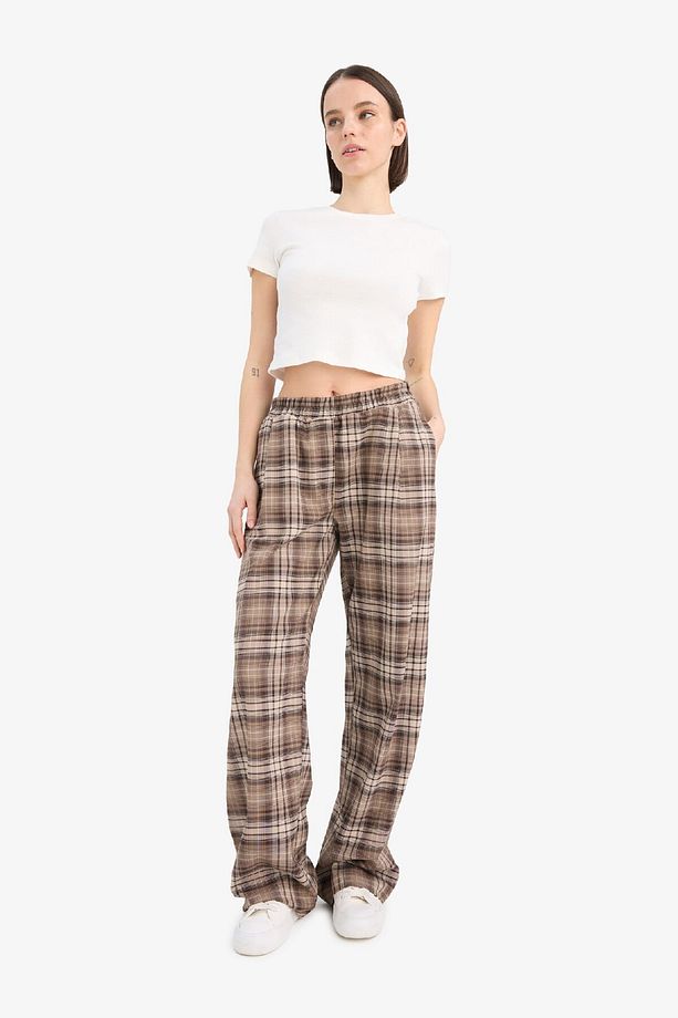 Coool Straight Fit Kareli Kumaş Pantolon Kareli Normal Bel E7752ax25sp - 6
