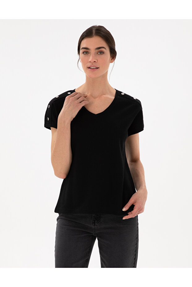 Black Regular Fit T-Shirt 50301452 -Vr046