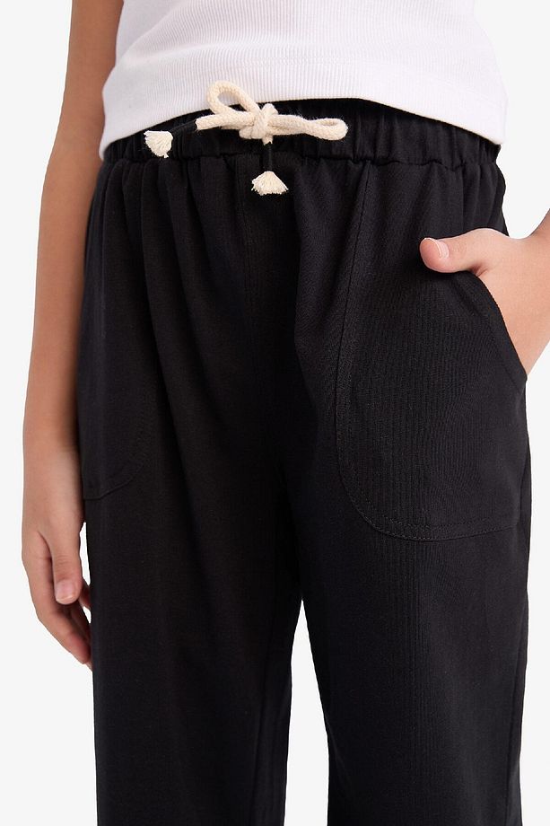 Kız Çocuk Esnek Belli Cepli Jogger Eşofman Altı Z8779a625sm - 6