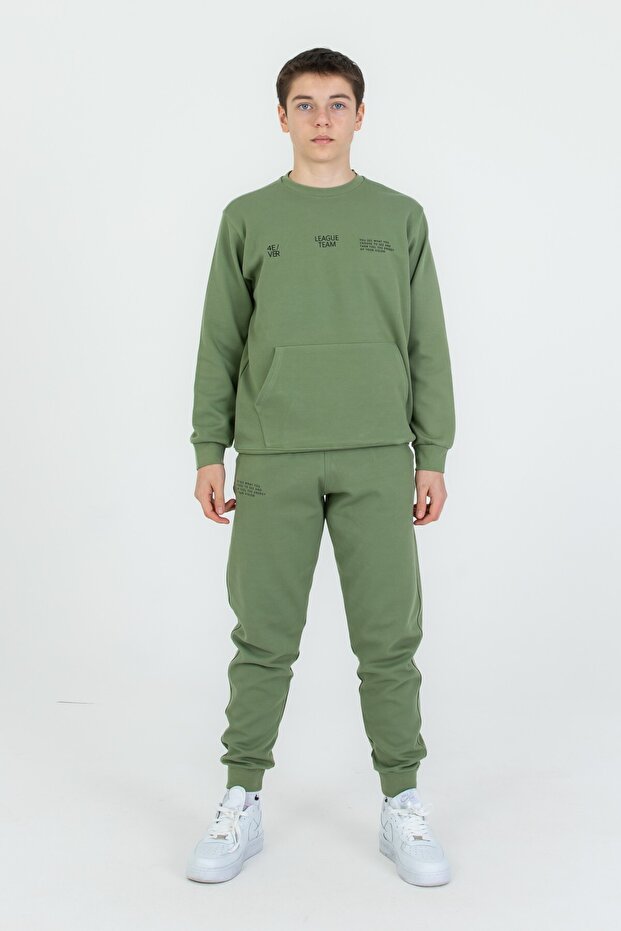 Bisiklet Yaka Basic Alt Üst Eşofman Takım - 1