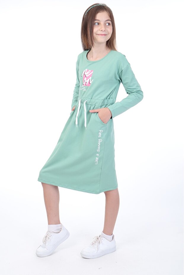 Girl's Neon Printed Dress
