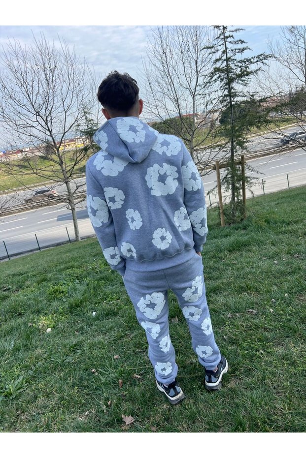 1St Quality 3 Thread Printed Swetshert Tracksuit Bottom Top Set