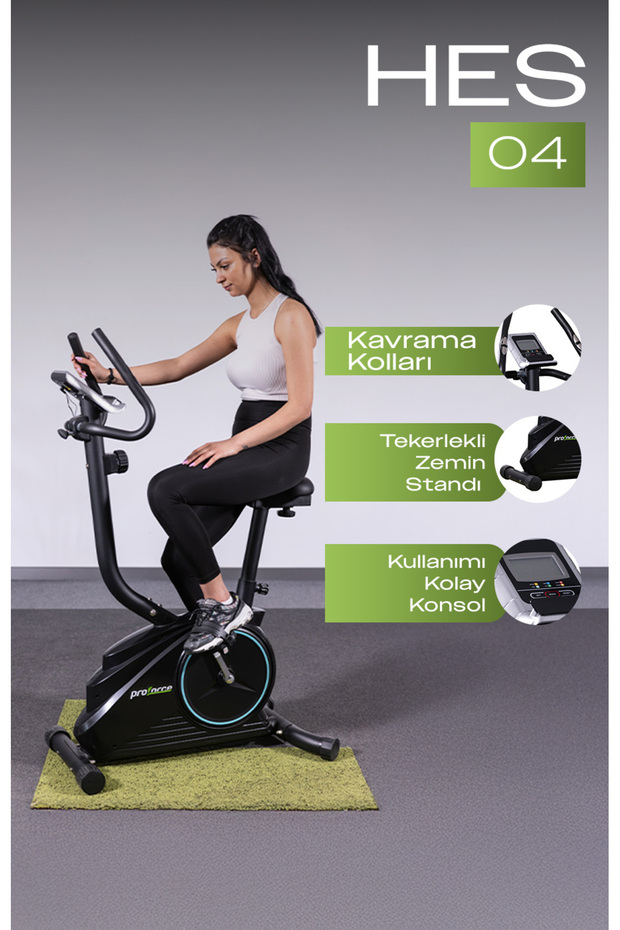Hes 04 Kondisyon Bisikleti, Dikey Ev Bisikleti, Spor Koşu Egzersiz Bisikleti - 4