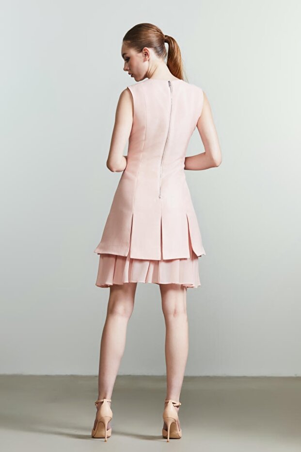 فستان من الشيفون ذو حافة متعددة - 4