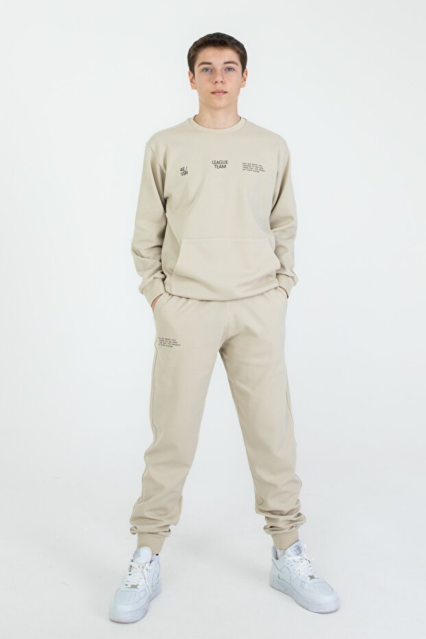 Bisiklet Yaka Basic Alt Üst Eşofman Takım - 1