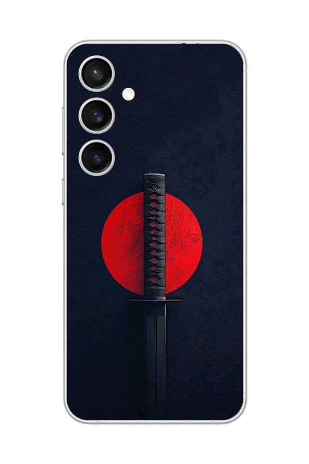 Samsung Galaxy S23 Compatible Transparent Case Samurai Sword Design