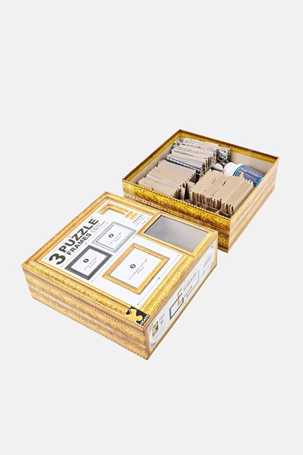 3 إطارات أحجية الصور المقطوعة، باللون الأسود - 4