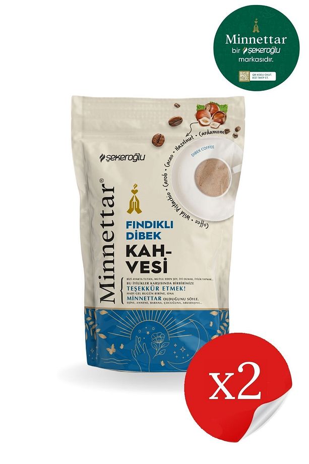 Minnettar Fındıklı Dibek Kahvesi 2 x 165 Gr ( 2 PAKET ) - 1
