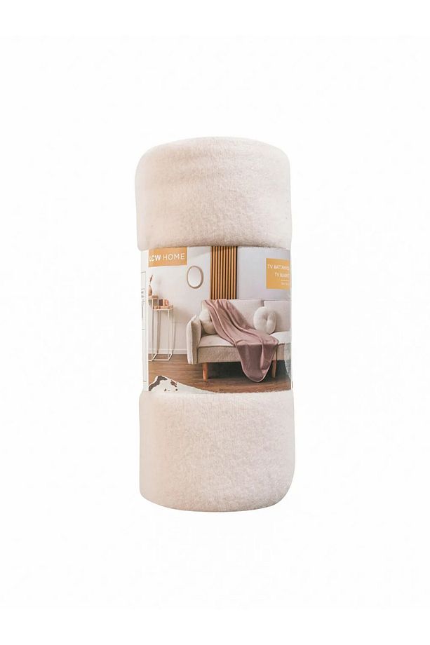 LCW HOME Bej Tek Kişilik Tv Battaniyesi 120x150 Cm - 3
