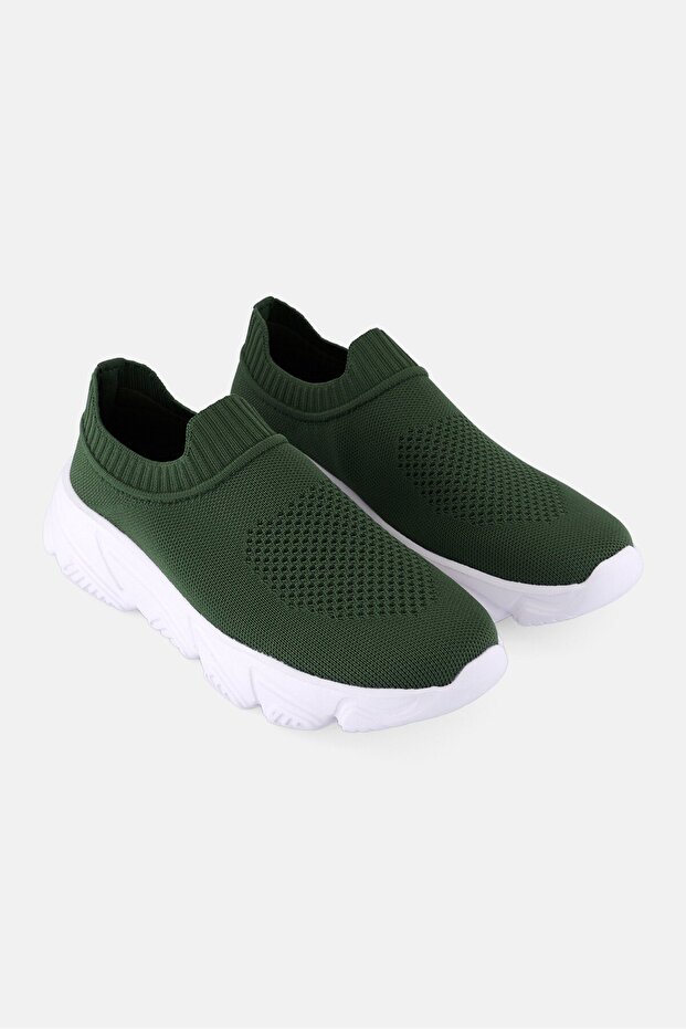 Men Slip On Outdoor Shoes, Olive Green