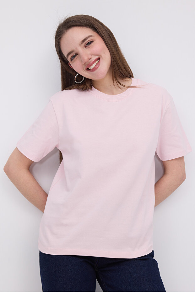 Bisiklet Yaka Basic T-shirt P10404 - 2