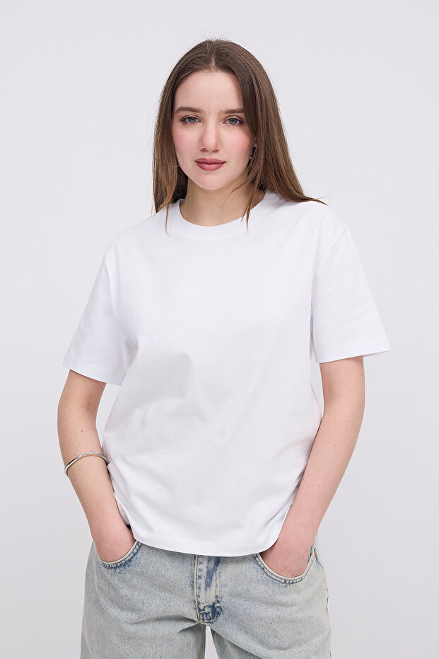 Bisiklet Yaka Basic T-shirt P10404 - 3