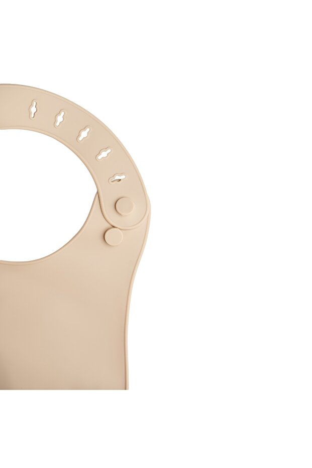 Silicone bib, - Bubble Beige - 5