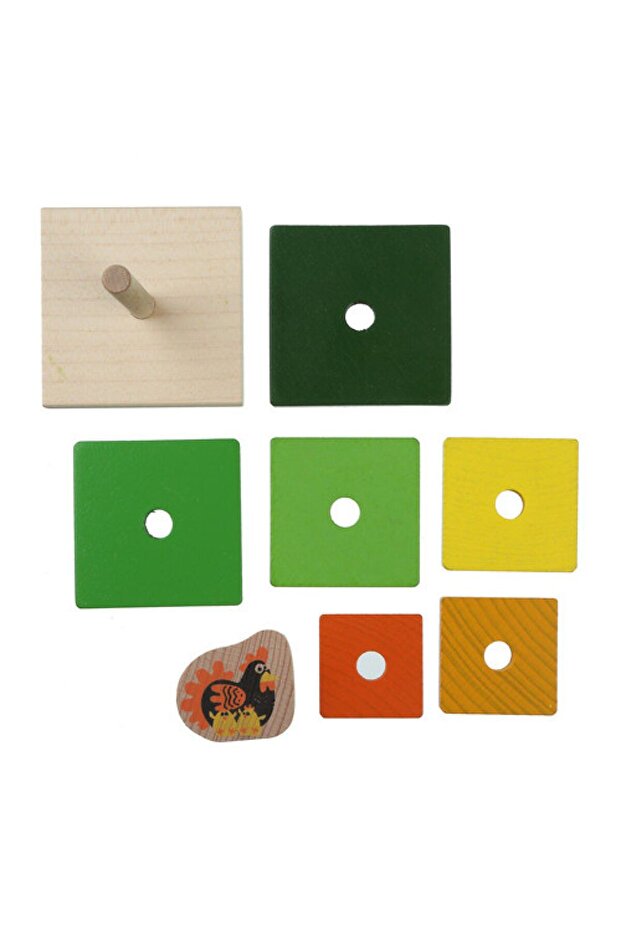 Dřevěná hračka, "pyramida 2" - 5