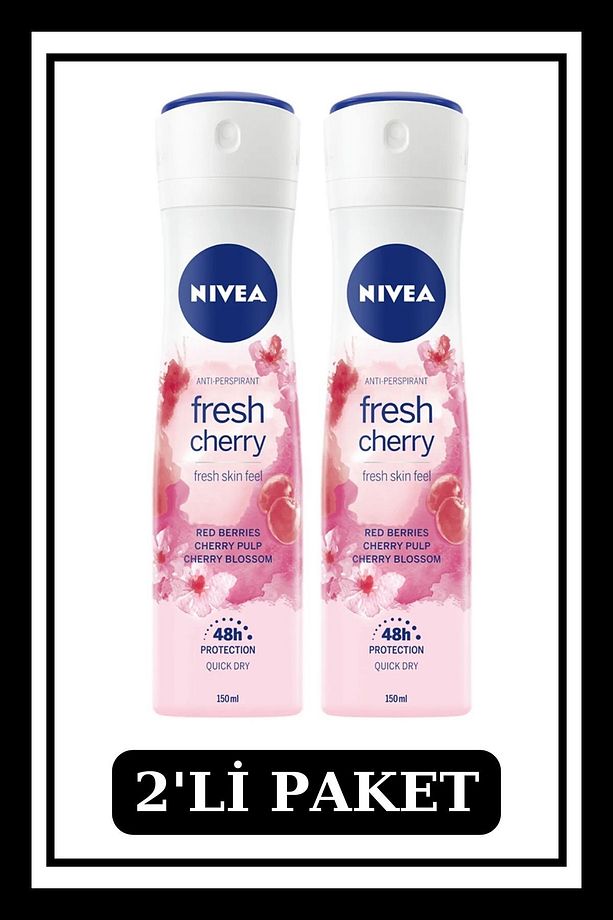 Kadın Sprey Deodorant Fresh Cherry 150ml X2 Adet - 1