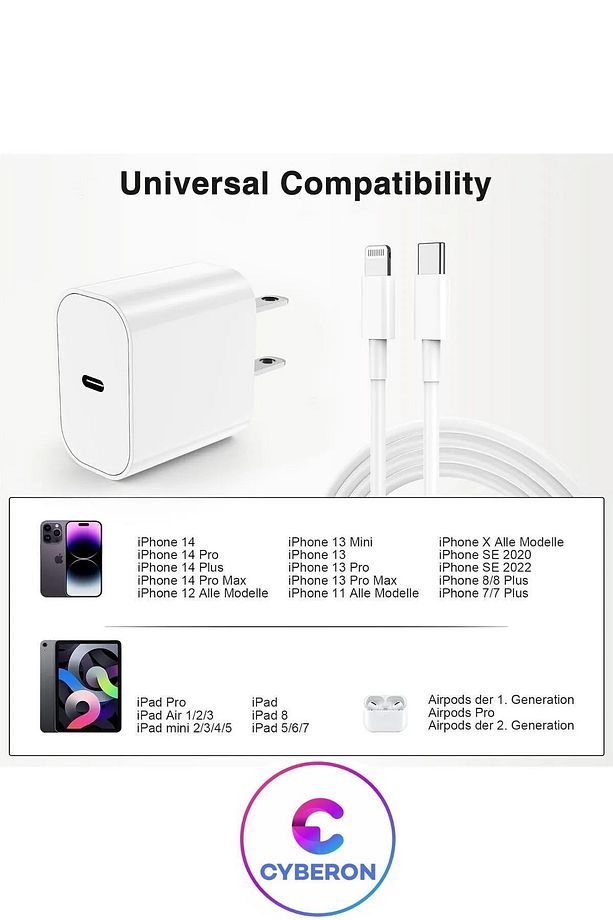 Iphone Type-c 25w Tüm Serilerle Uyumlu Hızlı Şarj Aleti Adaptör Kablo Set 7 8 X 11 12 13 14 Pro Max - 5