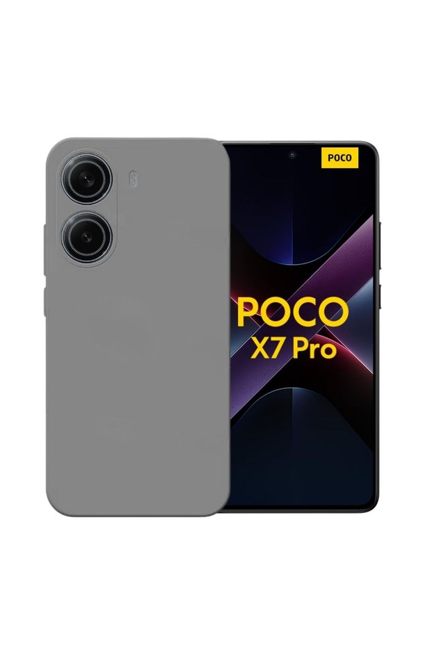 Poco X7 Pro Iron Man Edition Compatible Silicone Case - Flexible Cover with Camera Protection - Gray