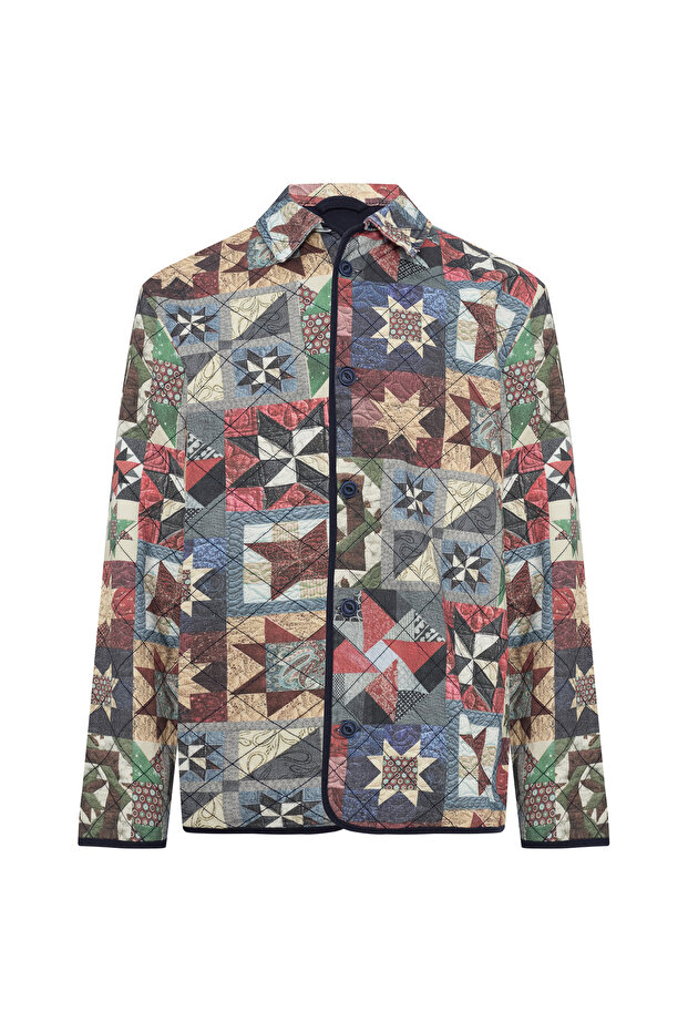 Quilted Patterned Casual Jacket - 5
