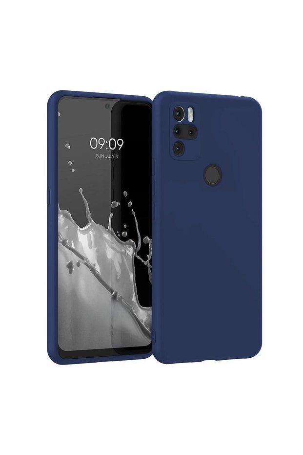Omix X500 Compatible Silicone Case - Flexible Pastel Color Cover with Camera Protection - Navy Blue