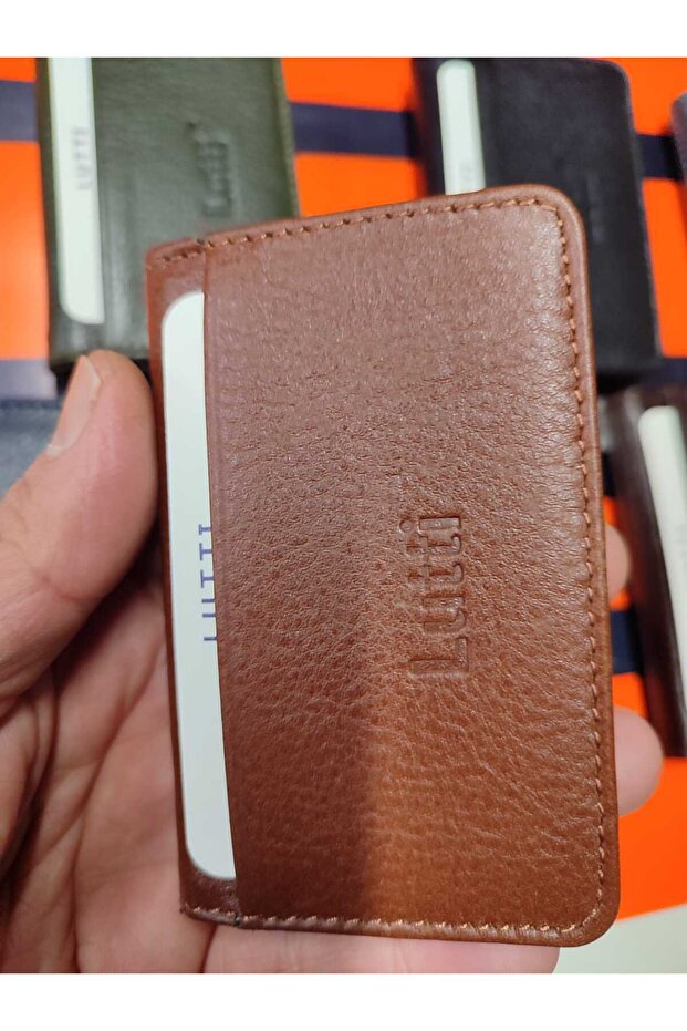 Mica Card Holder Made of Genuine Leather