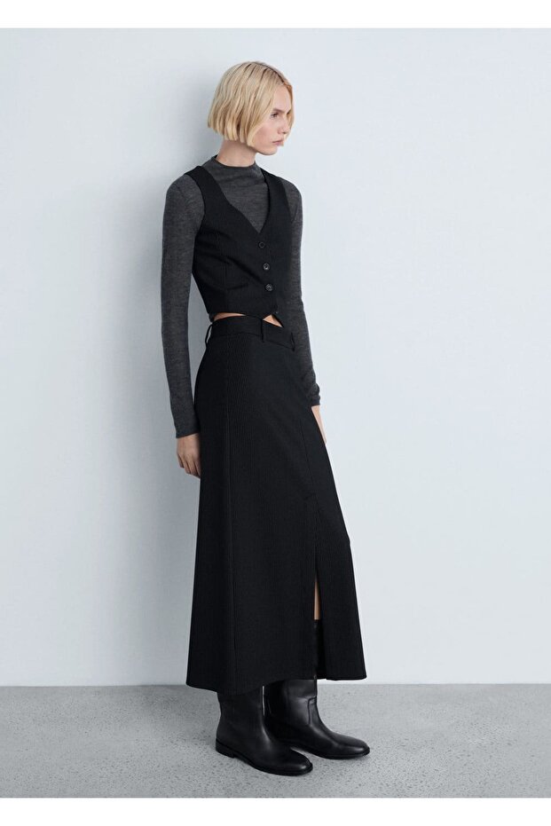 İnce çizgili yelek - 2