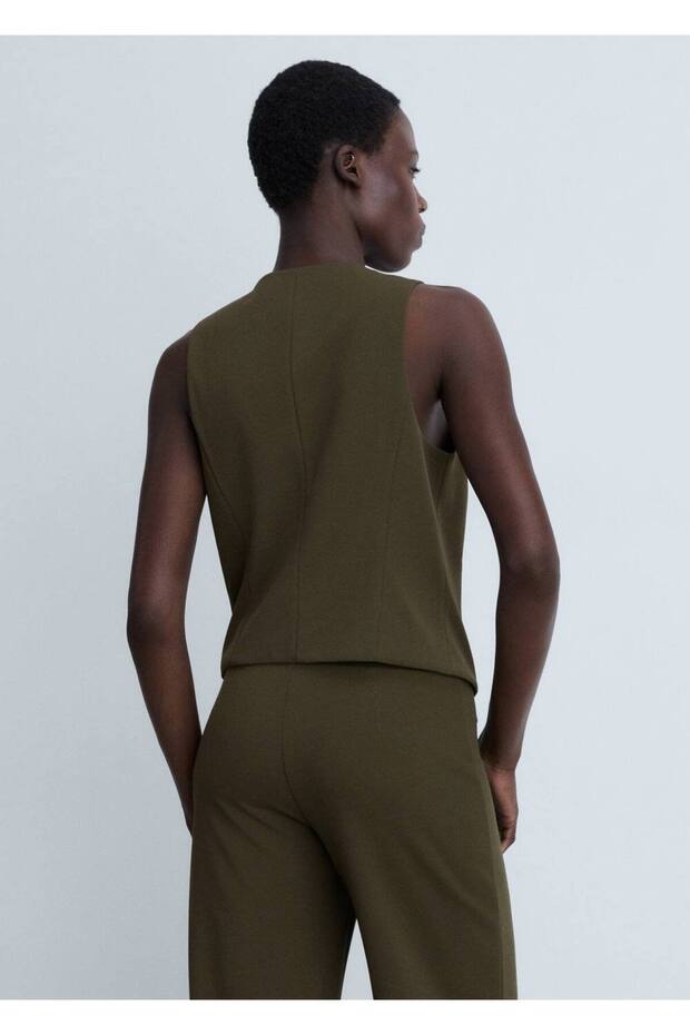 Düğmeli takım yelek - 4