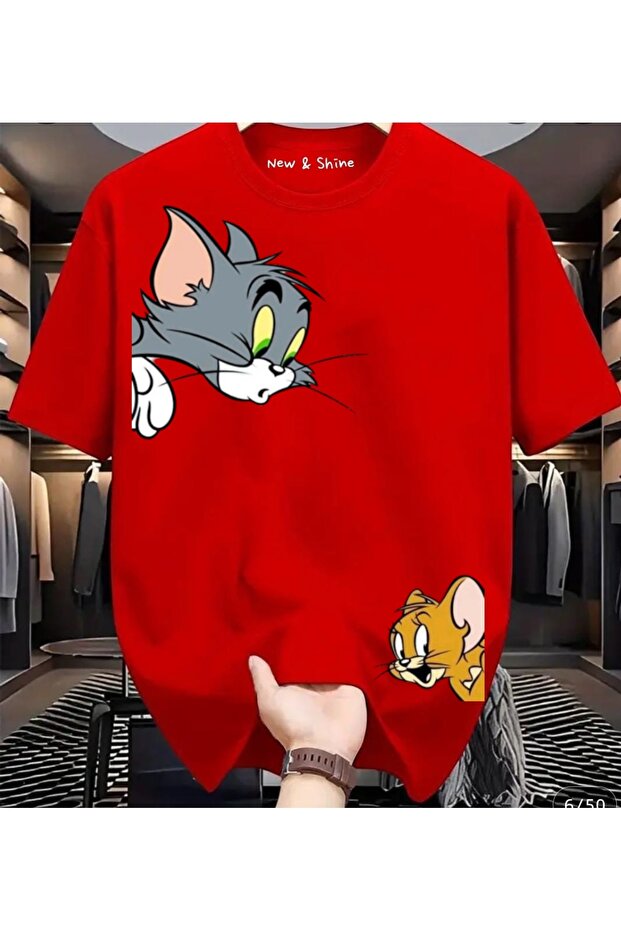 Tom and Jerry Printed Oversize T-Shirt on the Corner