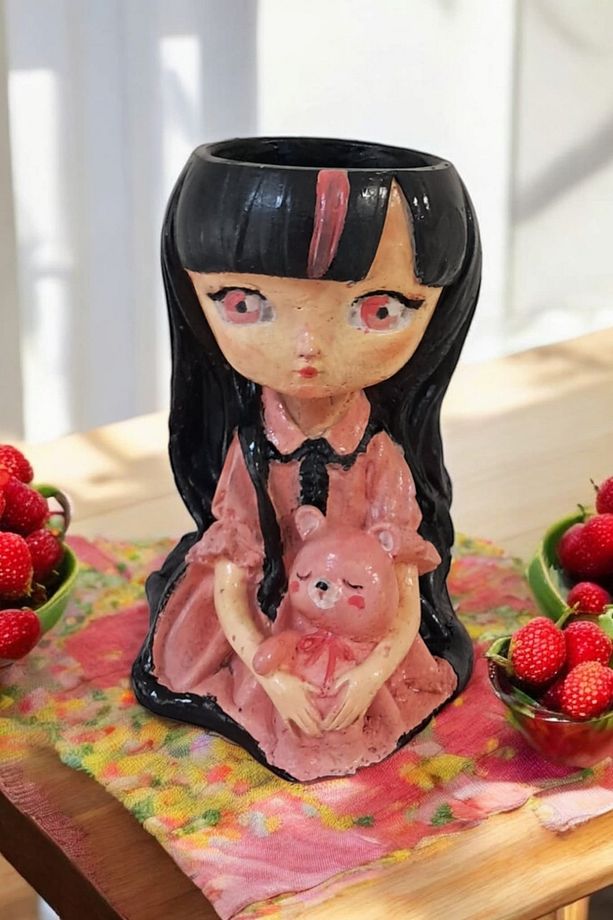 RabiART  DIY Kendin Yap Kız Çocuk Saksı Boyama SETİ - 8