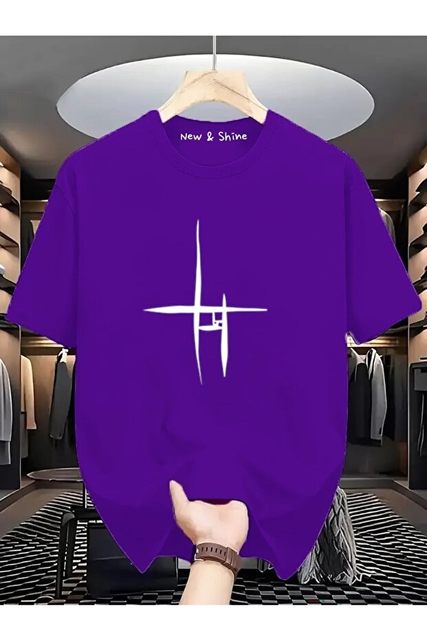 Linear Printed Oversize T-Shirt