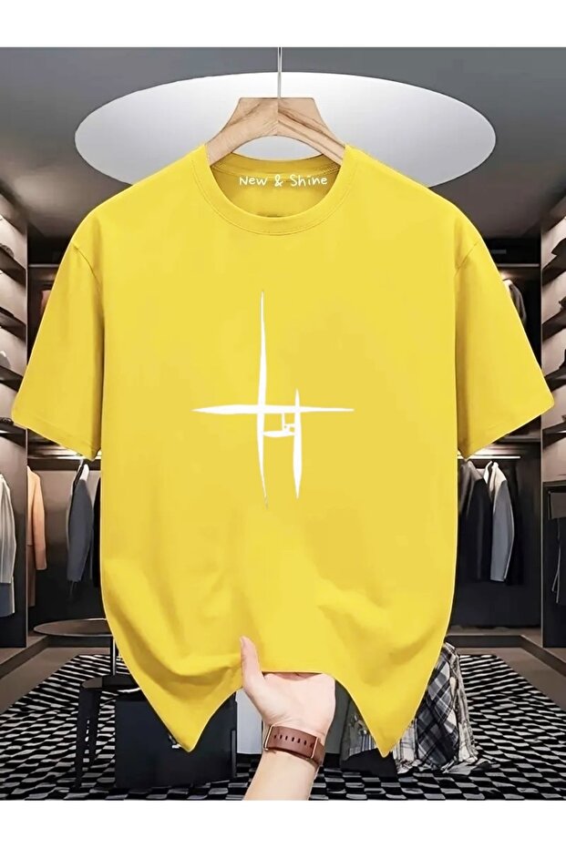 Linear Printed Oversize T-Shirt