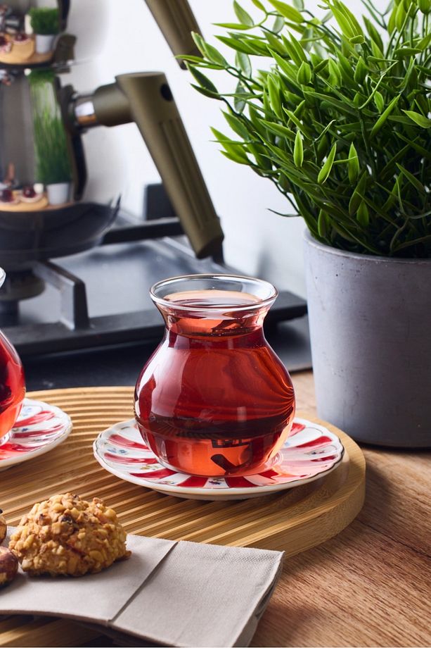 Mercan 6'lı Borosilikat 200 ml Çay Bardağı Keyf-i Ala - 2