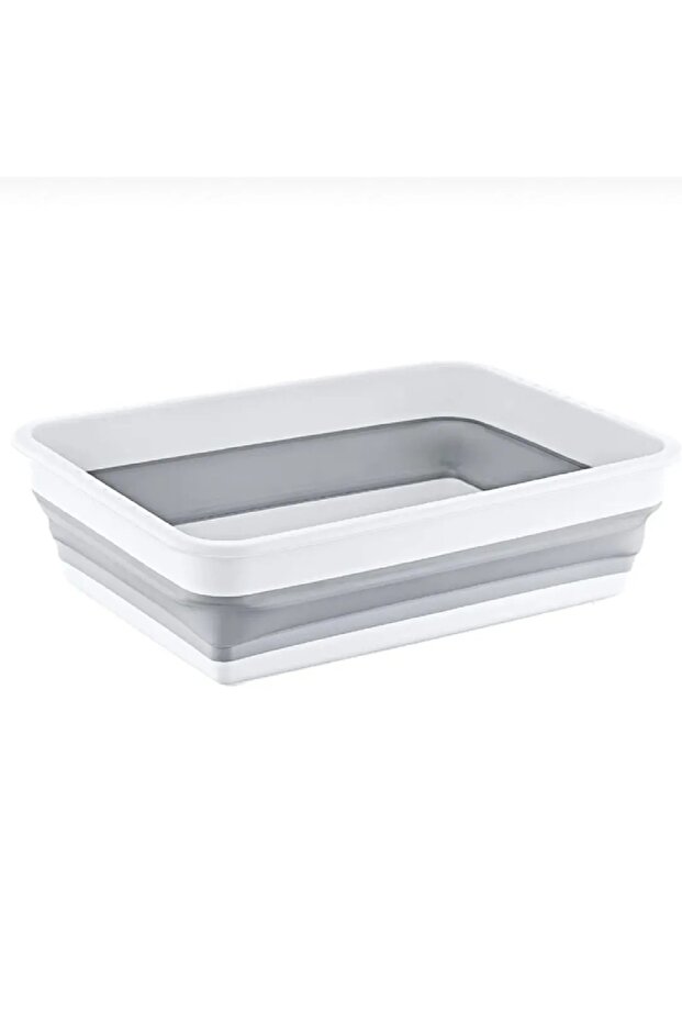 1 Piece Folding Basin Basin Bucket Accordion Rectangular Office A-5 Storage 4 Liters (Small Size) - 2