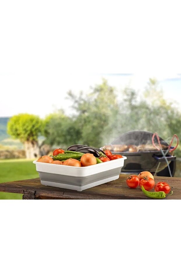 1 Piece Folding Basin Basin Bucket Accordion Rectangular Office A-5 Storage 4 Liters (Small Size) - 6