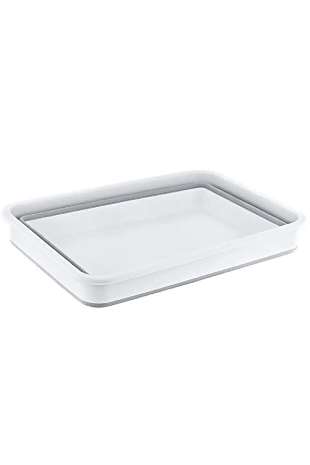 1 Piece Folding Basin Basin Bucket Accordion Rectangular Office A-5 Storage 4 Liters (Small Size) - 3