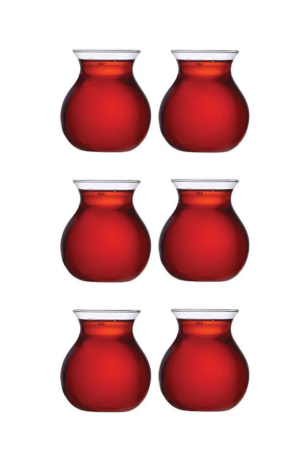 Mercan 6'lı Borosilikat Çay Bardağı Set 210 ml - 6