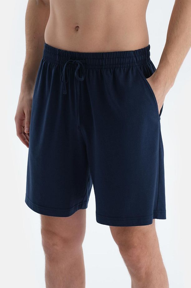 Gri Kısa Kollu Patlı Tişört Şort Pantolon Üçlü Pijama Takımı - 8