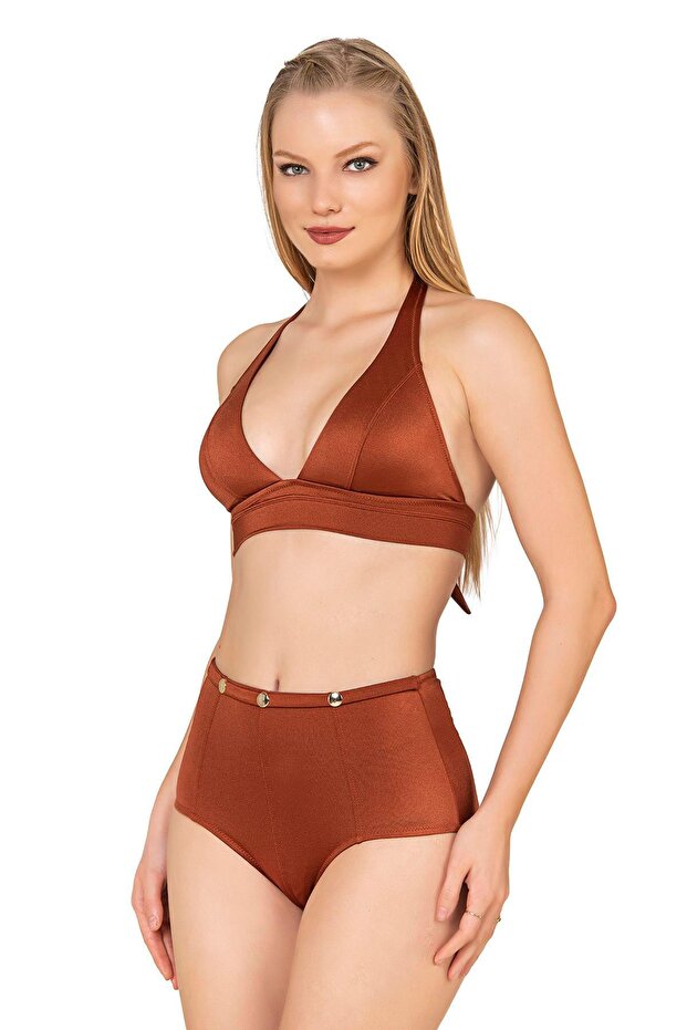 Women's High Waist Tile Swimsuit with Accessories