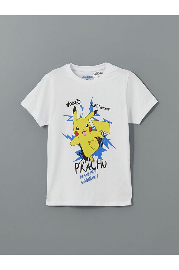 LCW Kids Bisiklet Yaka Pikachu Baskılı Erkek Çocuk Şortlu Pijama Takımı - 2