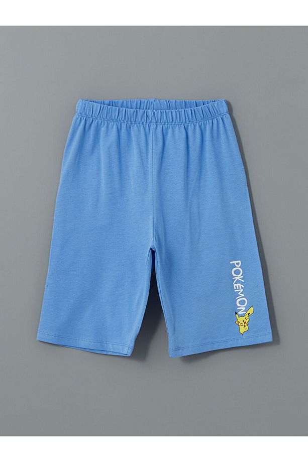 LCW Kids Bisiklet Yaka Pikachu Baskılı Erkek Çocuk Şortlu Pijama Takımı - 5