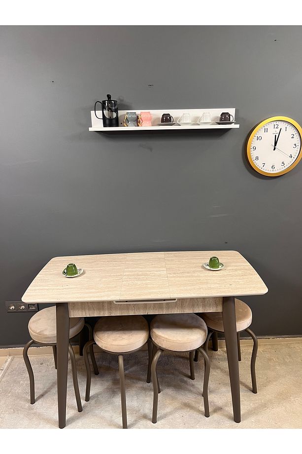 4 adet şık mutfak taburesi ideal yemek taburesi  balkon taburesi - 4
