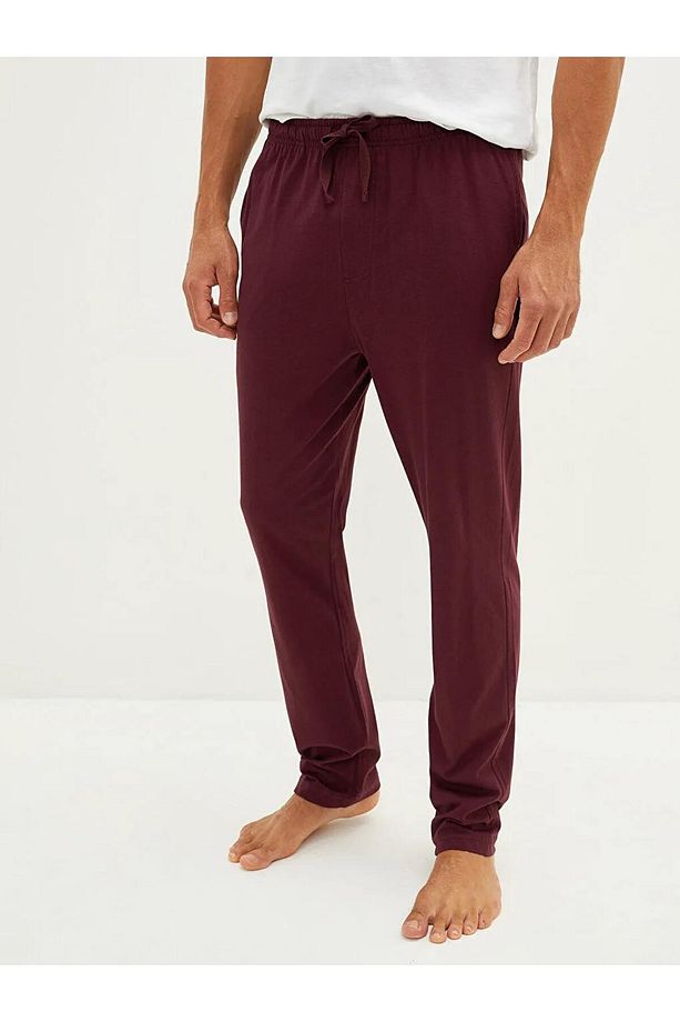 Bordo Standart Kalıp Erkek Pijama Alt - 4