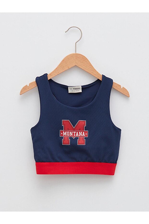 Lcw Kids Crew Neck Printed Girl's Bustier (S2)