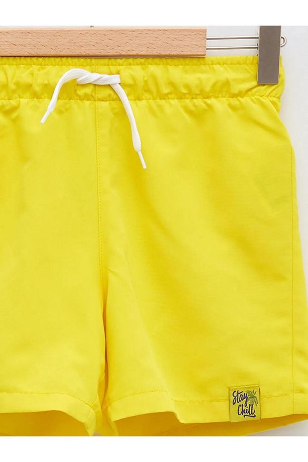 LCW Kids Sarı Beli Lastikli Basic Erkek Çocuk Deniz Şortu - 3