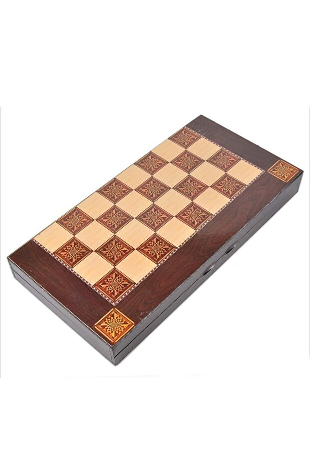 Medium Finish Backgammon and Chess Set - 2