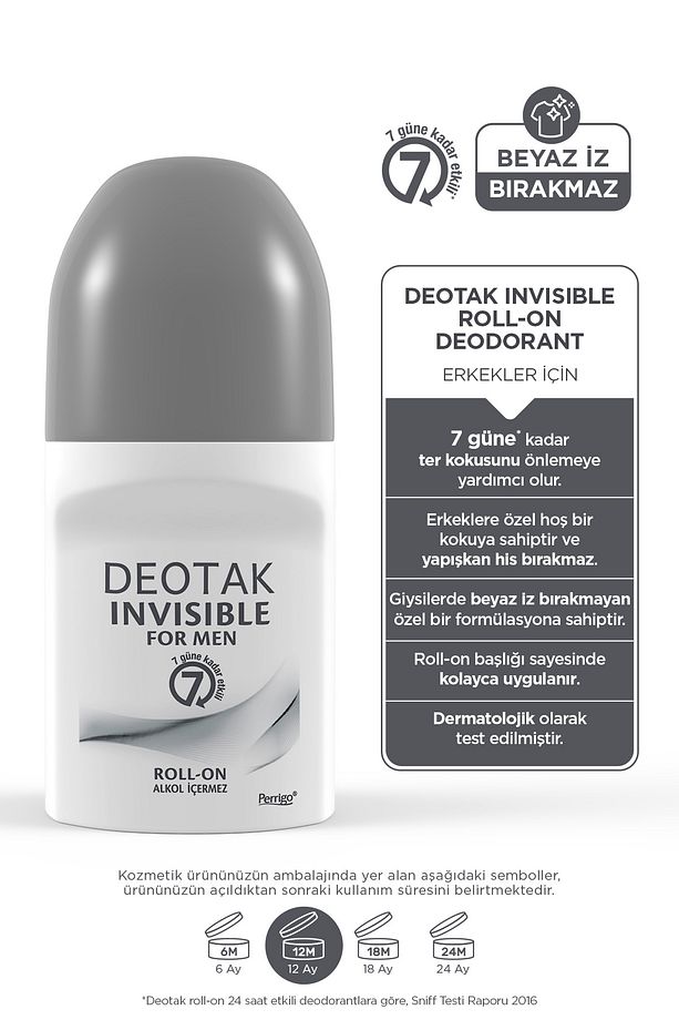 Invisible Erkek 7 Güne Kadar Etkili Roll-on Deodorant 35 ml x 4 adet - 2