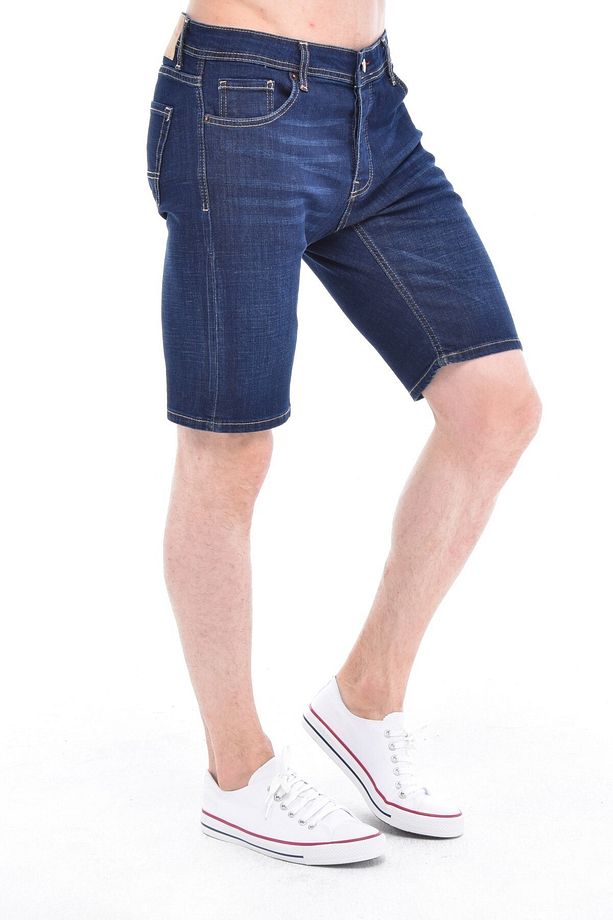 Erkek Kot Şort Slim Fit Jean Şort - C342 - 1